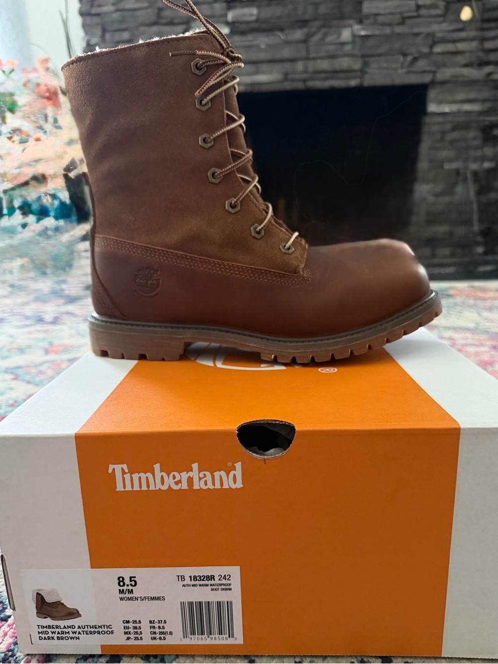 Timberland women’s Dark Brown Lace-Up Work Boots